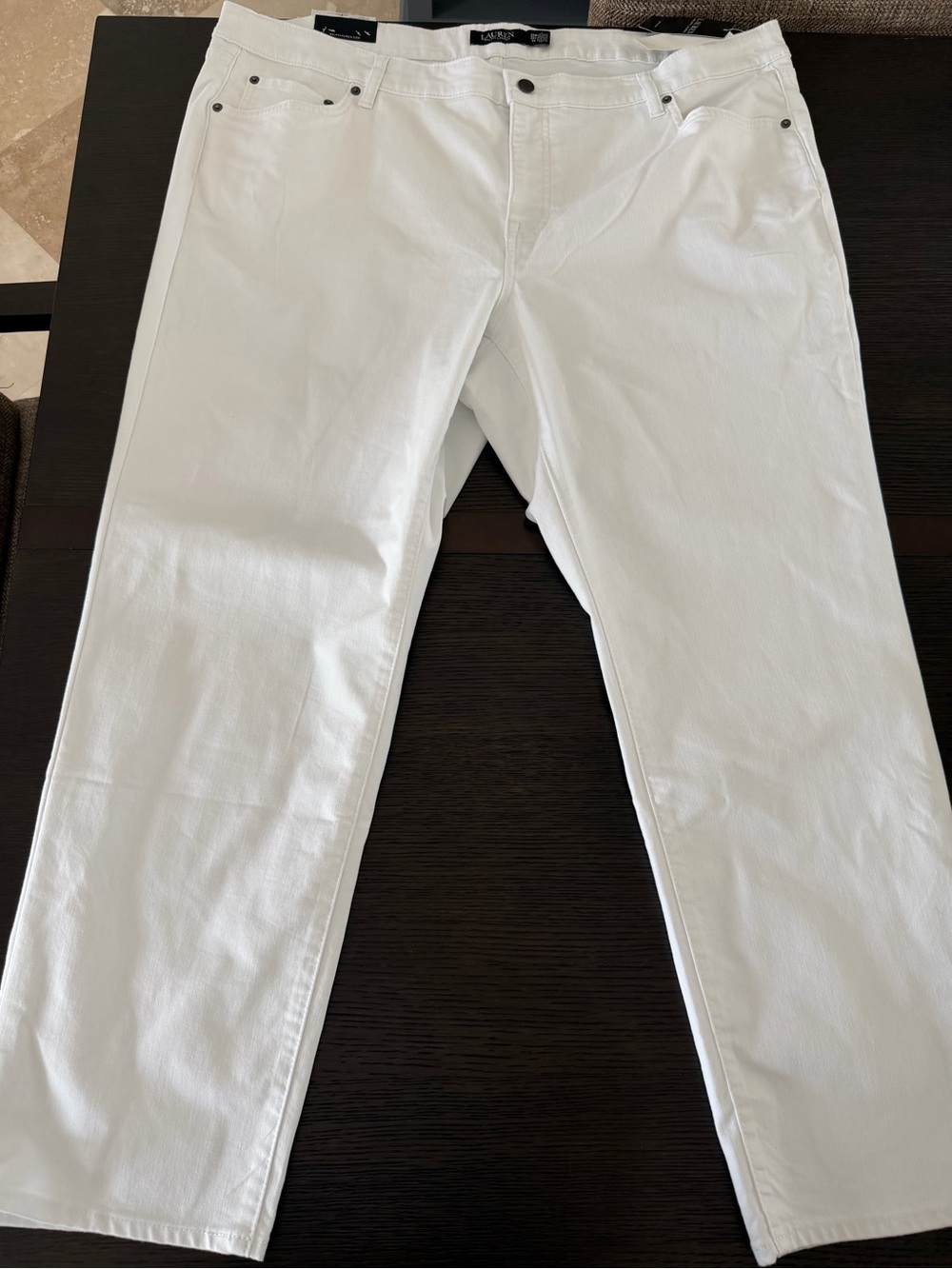 Ralph Lauren Super-Stretch Mid Rise Straight Jean